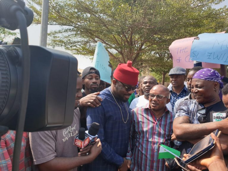 Charlyboy, CUPP, lawyers storm US embassy over Buhari’s removal of CJN Onnoghen