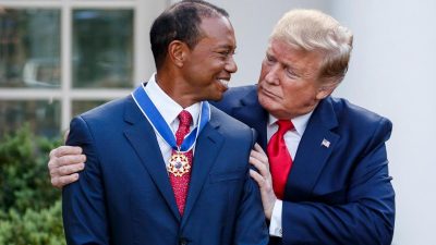 Trump honours Tiger Woods with Presidential Medal of Freedom award/newsheadline247
