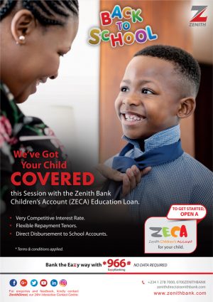 Zenith Bank offers ZECA Education Loan for children/newsheadline247.com