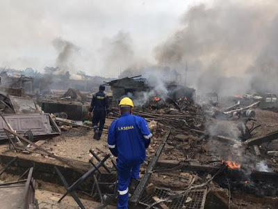 30 People Injured as gas explosion destroyed 23 buildings, 15 vehicles in Lagos - newsheadline247.com