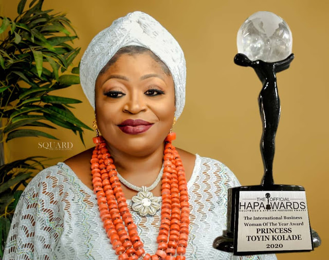 HAPAwards 2021: Princess Toyin Kolade honoured with International Businesswoman of the year award - newsheadline247.com
