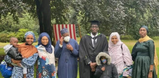 Alleged land scam: Ganduje’s wife attends son’s graduation in London after shunning EFCC invitation