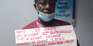 Drug trafficker arrested with N2.3b cocaine at Abuja airport – NDLEA