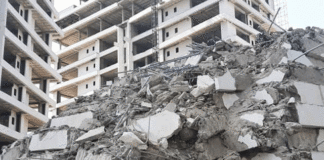 Just In: Many trapped as 21-storey building collapses in Lagos