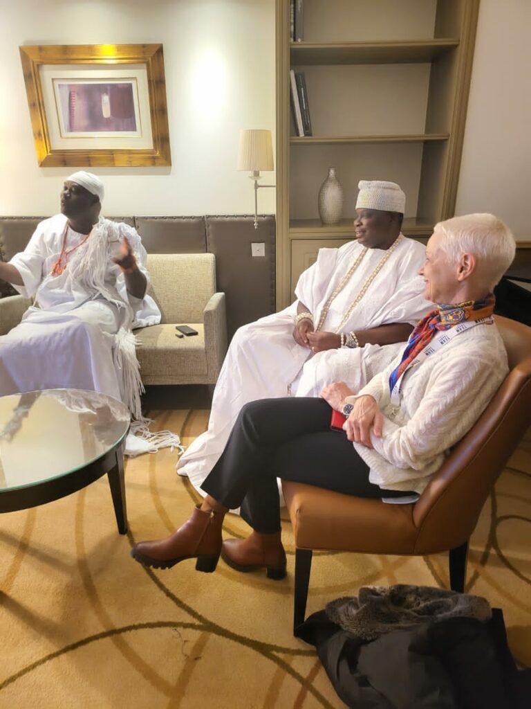 Happening Now: Amb Jerome Pasquier Receives Ooni, Olota, Alara in Paris as Projection of Yoruba Culture Continues