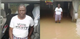 Bayelsa traditional ruler sleeps in car as floods sack palace