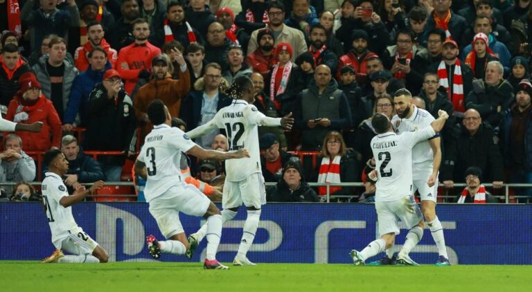 Real Madrid bounced from two-goal down to crush Liverpool 5-2 in Champions League first leg