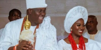 Olori Ashley Celebrates First Wedding Anniversary With Ooni, Says “Enemies Tried To Destroy Our Union”