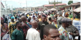 Anambra residents protest against alleged serial land grabber, Ozo Jeff Nweke