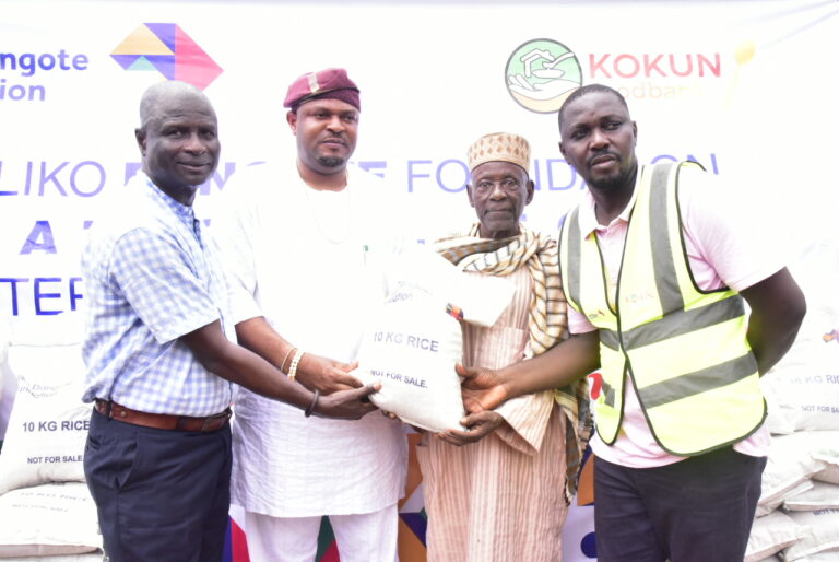 Economic challenge: Dangote Foundation distributes 40,000 bags of rice to host communities in Ogun