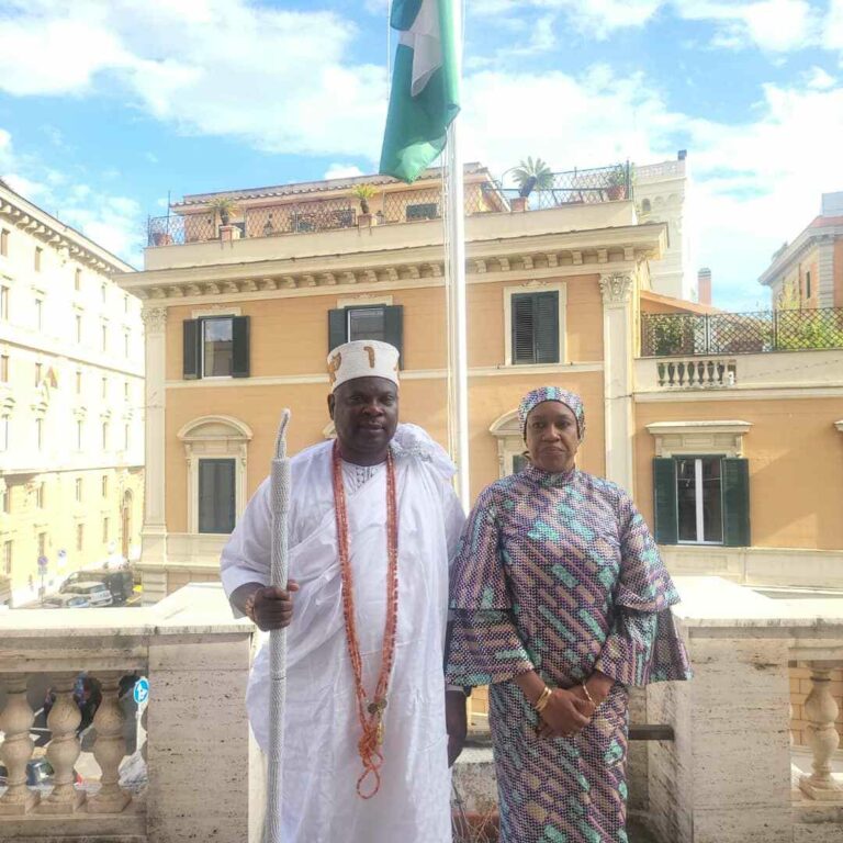 Olota of Otta Advocates Cultural Preservation During European Tour, Visits Nigerian Embassy in Rome