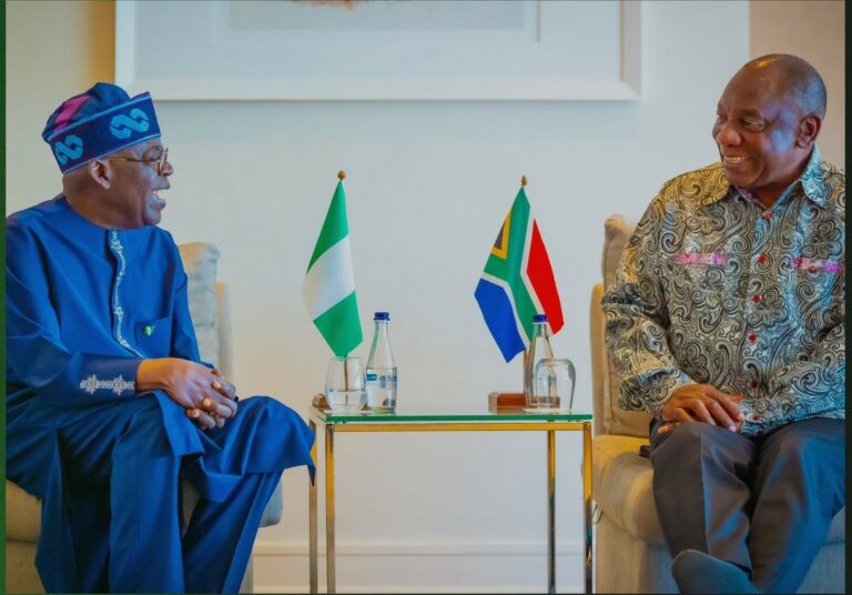 Tinubu, Ramaphosa Discuss Strengthening Diplomatic, Economic Ties