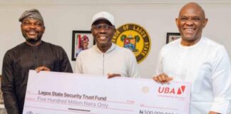 UBA donates N500m to Lagos State Security Trust Fund, commits to secure environment