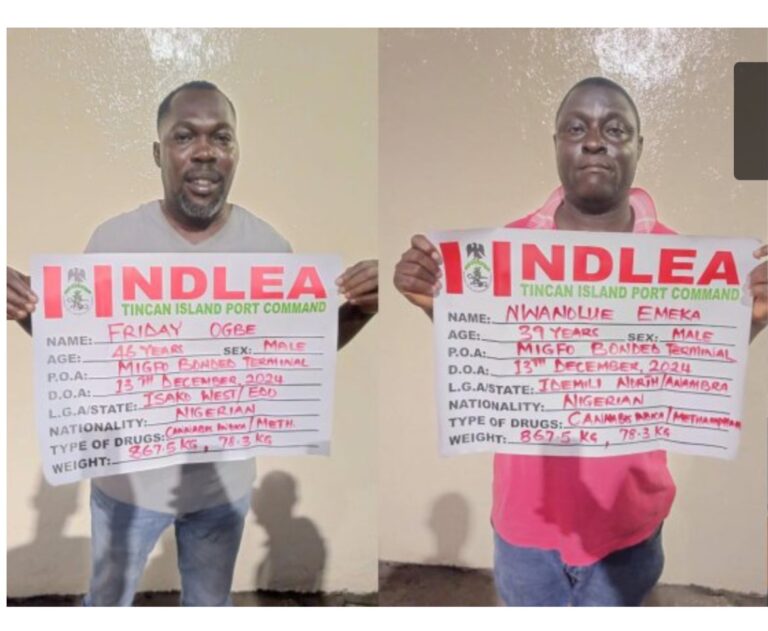 NDLEA Bursts N3.3B Meth, Loud Shipments In Auto Parts From Canada Bound For Ladipo Market