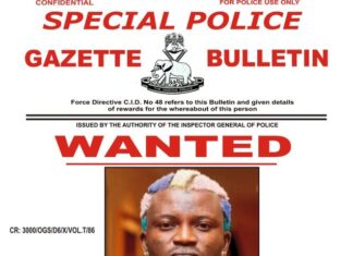 Police Declare Controversial Singer Portable Wanted