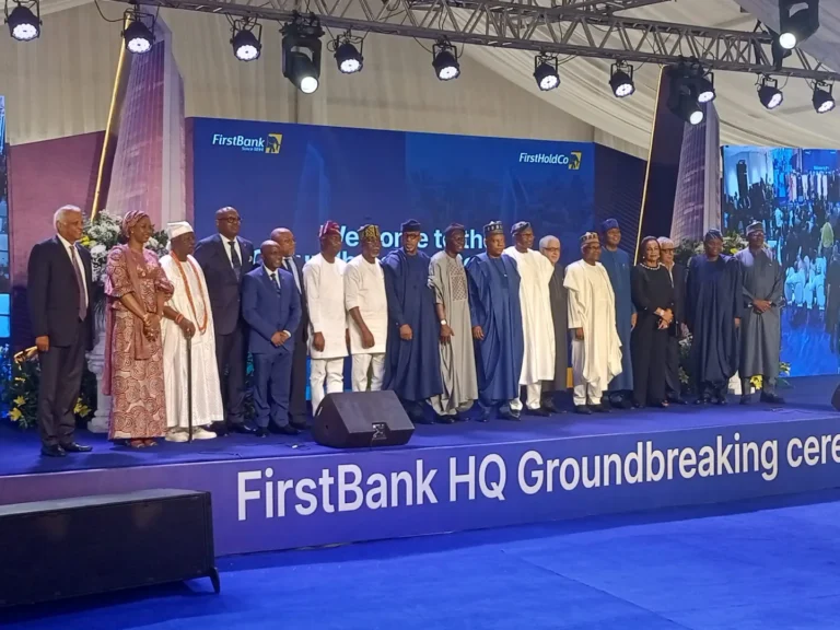 [PHOTOS] Shettima, Dangote, Tycoons, Politicians Join Otedola For Groundbreaking Ceremony Of First Bank Headquarters at Eko Atlantic City