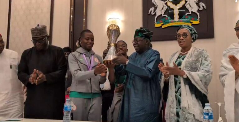 WAFCON Triumph:  Tinubu Gives Each Super Falcon $100,000, 3-Bedroom Flat in Abuja, OON National Honours