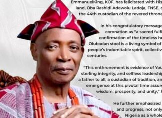 Adron Group CEO, Adetola EmmanuelKing Celebrates the Coronation of the 44th Olubadan of Ibadanland