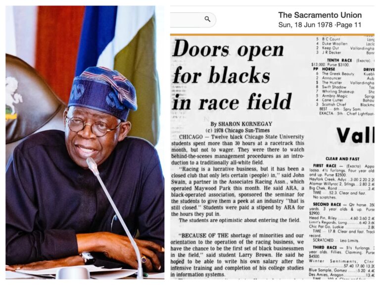 Resurfaced 1978 U.S. Newspaper Reportedly Confirms Bola Tinubu’s Name and Ambitions as Chicago State University Student
