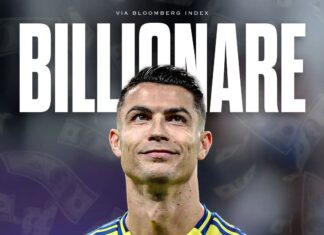 Cristiano Ronaldo Becomes First Billionaire Footballer – Bloomberg
