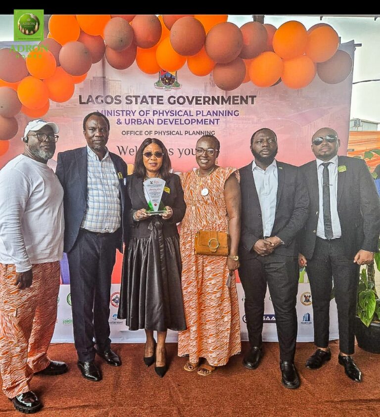 Lagos State Government Honours Adron Homes for Championing Sustainable Urban Development