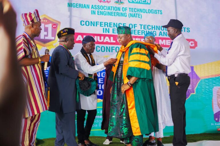 Rep. Tunji Akinosi Congratulates Olofin of Isheri on NATE Fellowship Honour