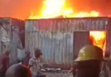 Evening Fire Outbreak Razes 10 Shops at Popular Arena Market in Oshodi