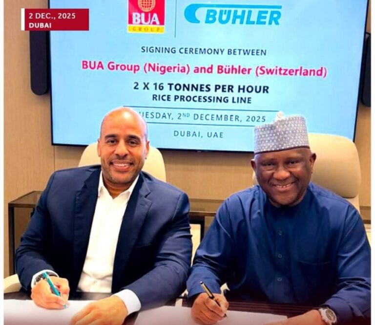 BUA Group, Bühler Sign Landmark Deal for 32TPH Rice Processing Line to Boost Nigeria’s Food Security