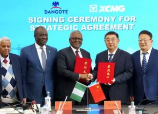 Dangote, China’s XCMG Seal Strategic Partnership on Infrastructure, Mining and Green Equipment
