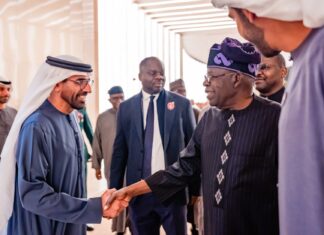 President Tinubu Arrives UAE for 2026 Abu Dhabi Sustainability Week Summit