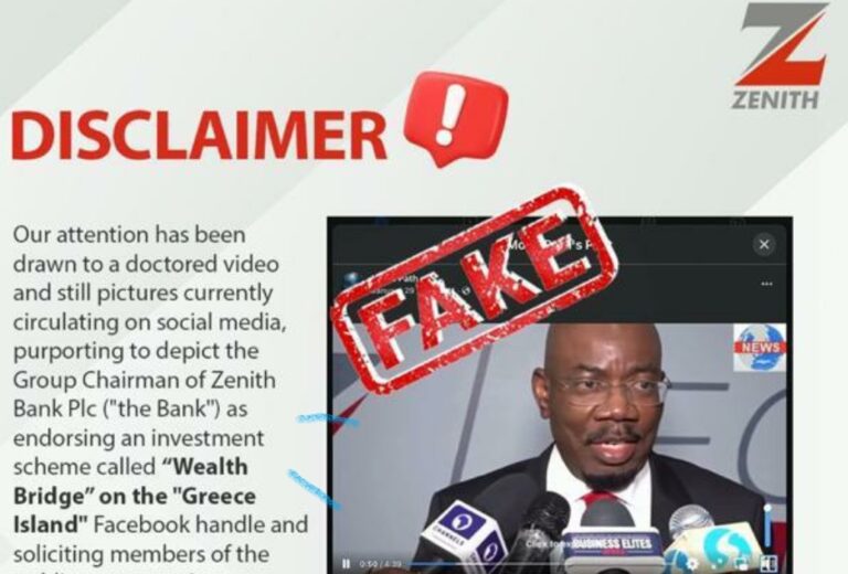 Jim Ovia Never Endorsed ‘Wealth Bridge’ – Zenith Bank Disowns False Claims By Investment Scheme