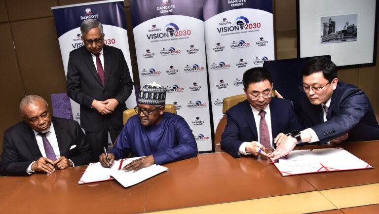 Dangote Cement, Sinoma Sign $1bn Strategic Agreements for cement Projects Across Africa