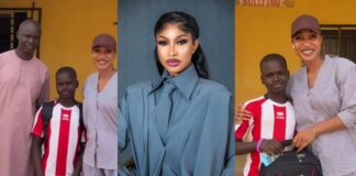Tonto Dikeh Fulfills Promise: Supports JSS Student’s Education, Empowers Family, Donates Laptops