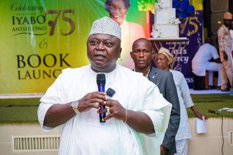 Ladi Adebutu Donates ₦50 Million at Iyabode Anisulowo’s 75th Birthday Book Launch in Ogun