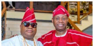 Adeleke Kneels Before Brother as He Receives Prayers After Re-election