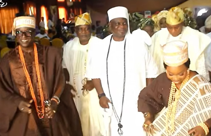 Olota Honours Prince Adedapo Adekunle And Chief (Mrs.) Yewande Adekunle With Chieftaincy Titles